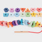 Tickit Toys - Rainbow Wooden Lacing Shapes