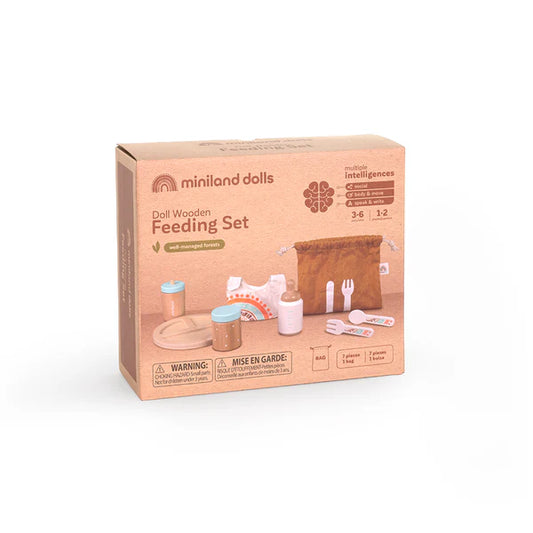 Miniland Doll Wooden Feeding Set