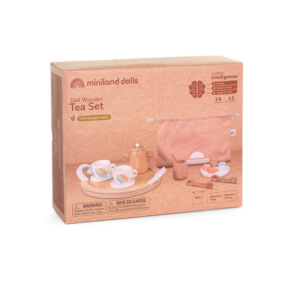 Miniland Doll Wooden Tea Set
