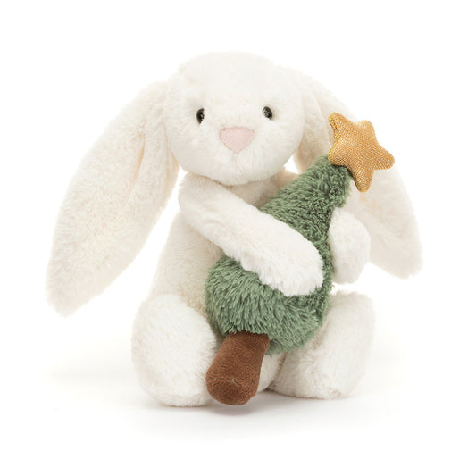 Jellycat Bashful Bunny with Christmas Tree - 1 per customer
