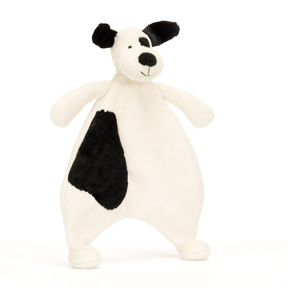 Jellycat Baby Bashful Black and Cream Puppy Comforter