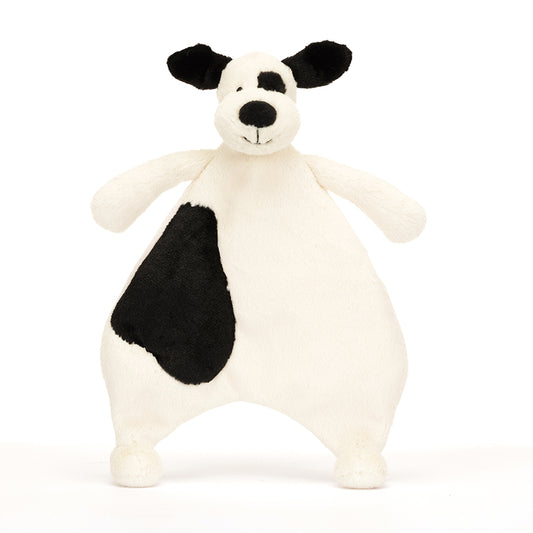 Jellycat Baby Bashful Black and Cream Puppy Comforter