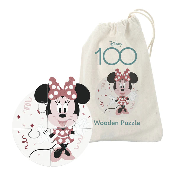 Disney 100 Minnie Mouse Wooden Baby Puzzle