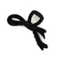 Black flocked velvet bow clamp 12cm