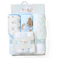 Baby Teddy 6 Piece Hooded Towels & Washcloths Bath Time Set