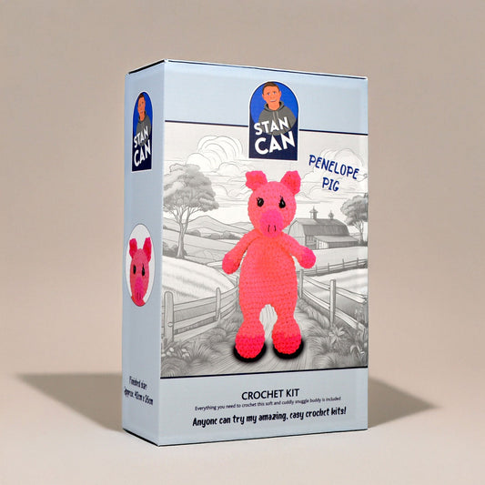 Stan Can - Snuggle Buddies - Penelope Pig Crochet Kit