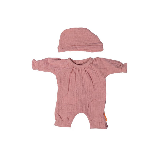 Miniland Pink PJs with Hat 32cm