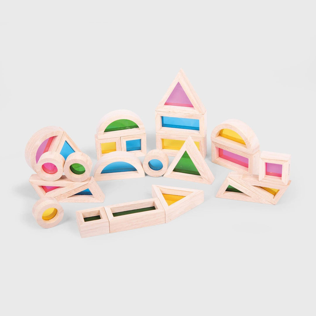 Tickit Wooden Rainbow Block Set