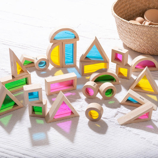 Tickit Wooden Rainbow Block Set