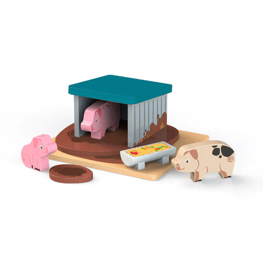 Jumini - Wooden Pig Sty Set