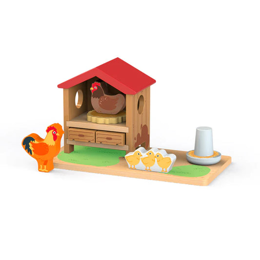 Jumini - Wooden Chicken Coop Set