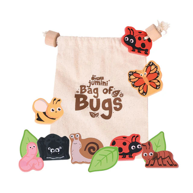Bag of Wooden Bugs