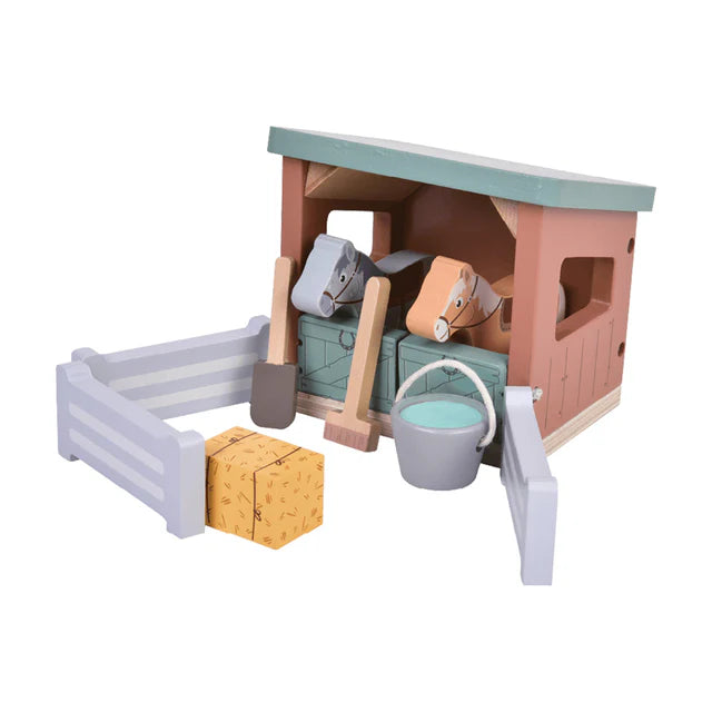 Wooden Horse Stable Set