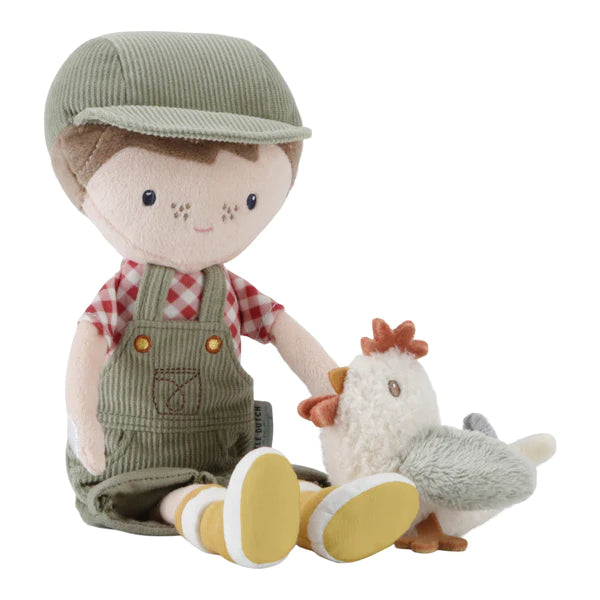 Little Dutch Farmer Jim Cuddle Doll with Chicken