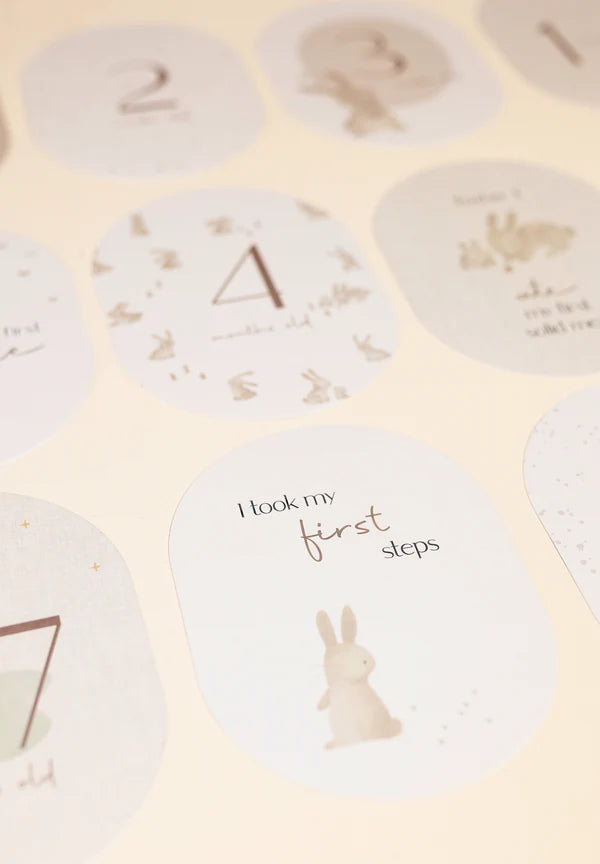 Little Dutch Baby Milestone cards Baby Bunny