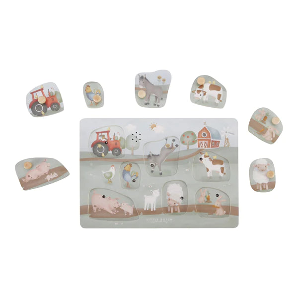 Little Dutch Wooden Farm Sound Puzzle