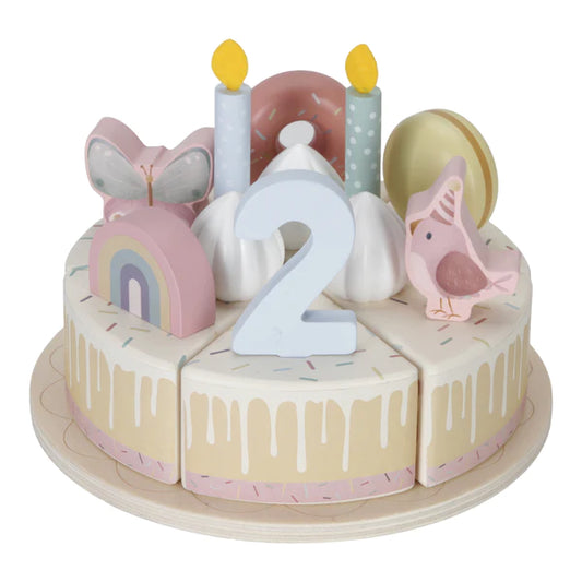 Little Dutch Wooden birthday cake FSC - pink