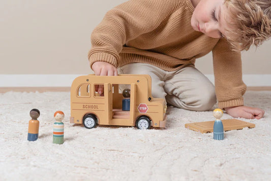 Little Dutch Wooden School bus with figures