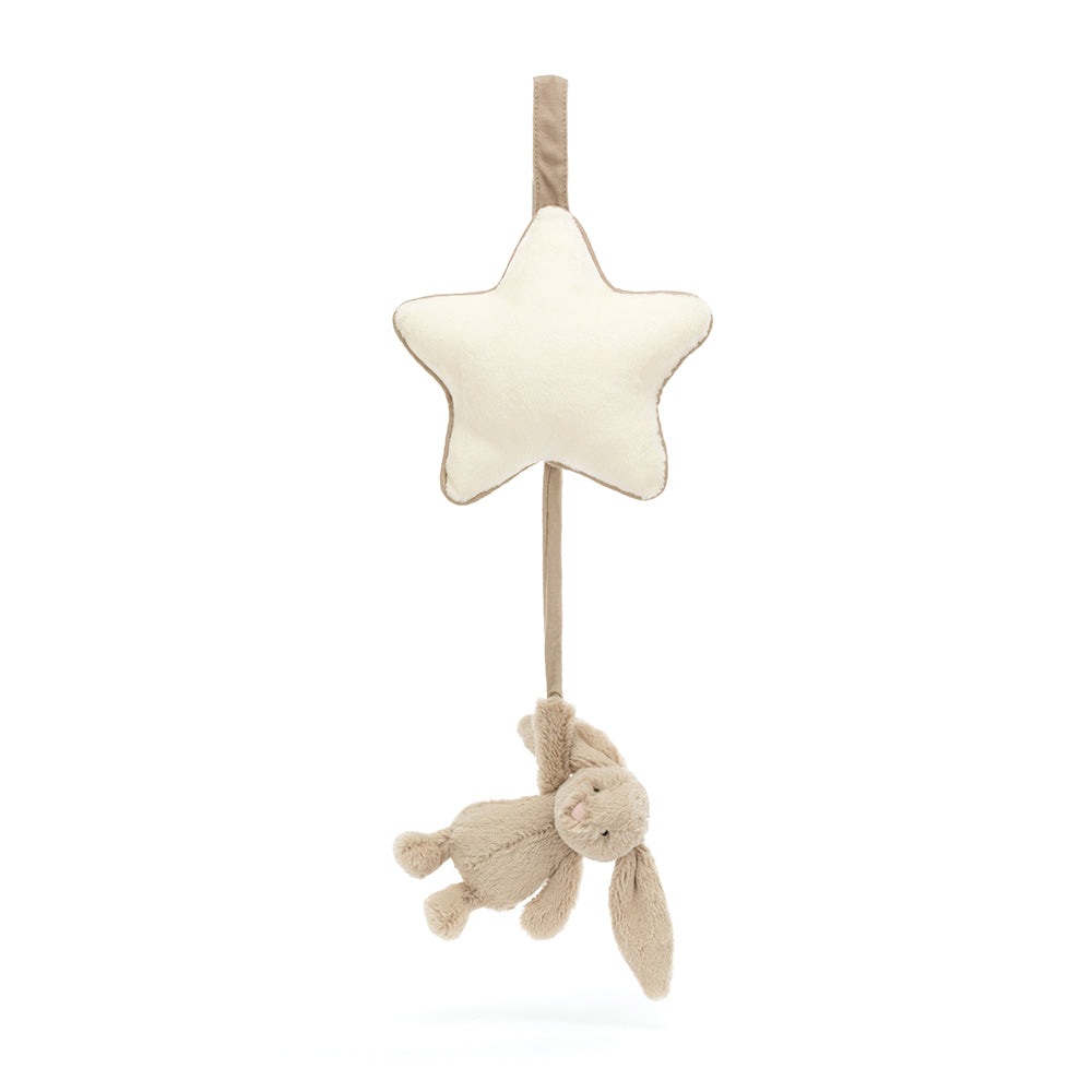 jellycat Baby Bashful Beige Bunny Musical Pull Down Toy