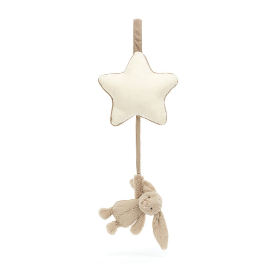 jellycat Baby Bashful Beige Bunny Musical Pull Down Toy