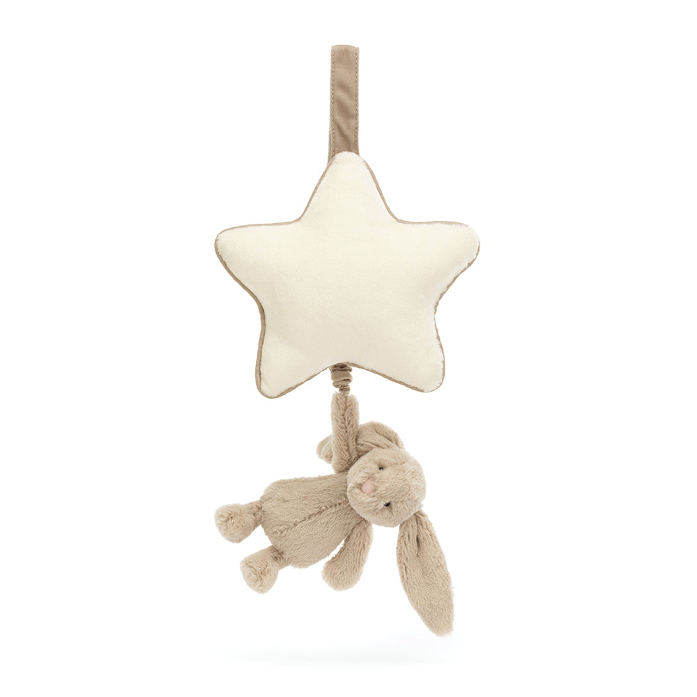 jellycat Baby Bashful Beige Bunny Musical Pull Down Toy