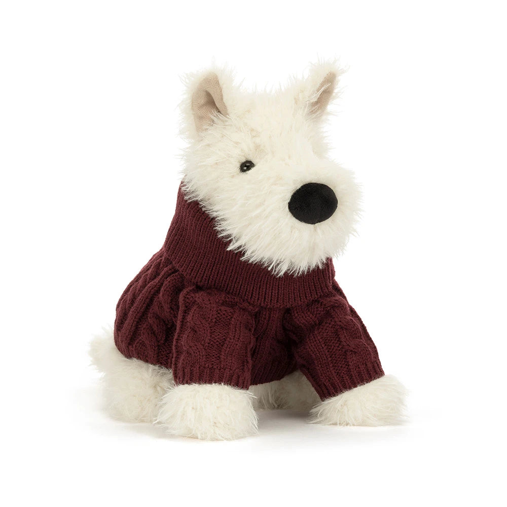 Jellycat Munro Scottie Dog 'Winter Jumper