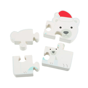 Christmas Wooden Puzzle Polar Bear by Orange Tree Toys