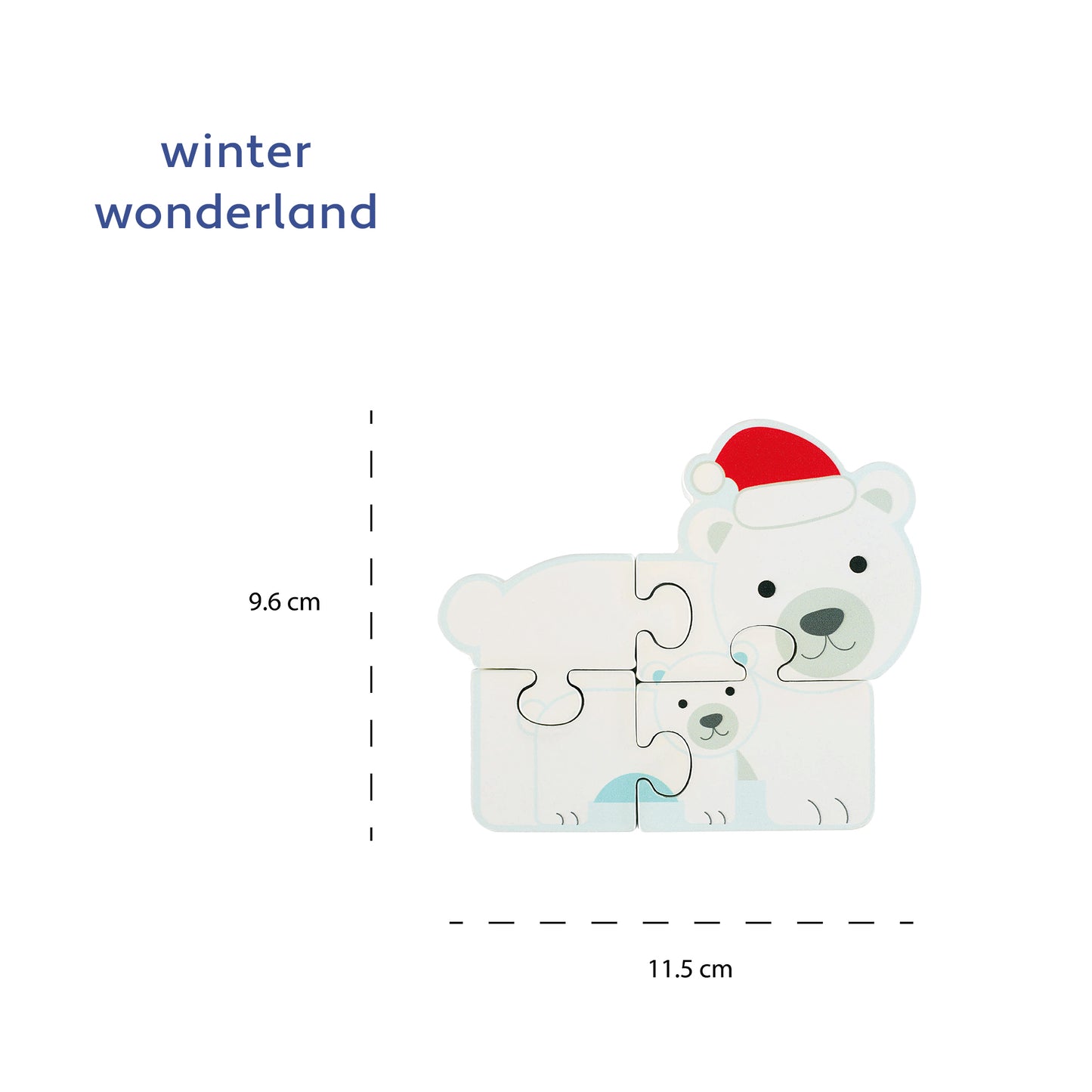 Christmas Wooden Puzzle Polar Bear by Orange Tree Toys