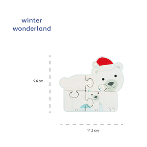 Christmas Wooden Puzzle Polar Bear by Orange Tree Toys