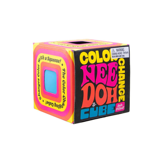 NeeDoh Color Change Cube - Colour Changing Fidget Toy for Kids Sensory Play