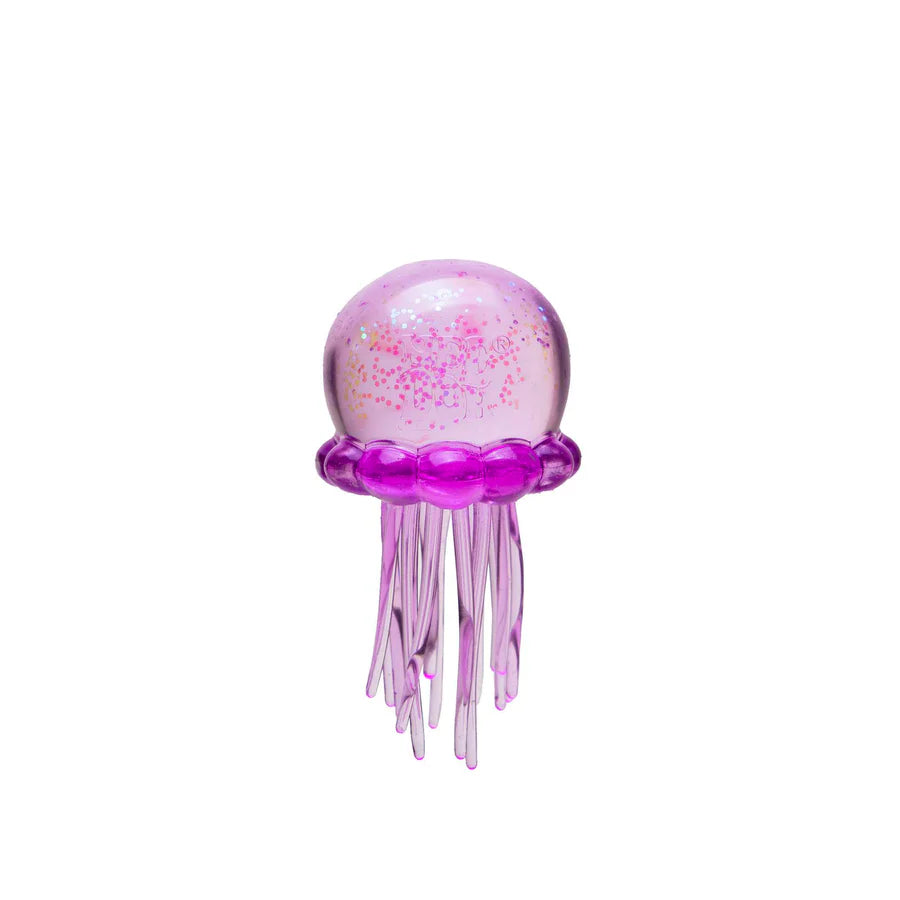 NeeDoh Jelly Squish - Stretchy Jellyfish Toy with Glitter Filling, Sensory Toys 1 Supplied