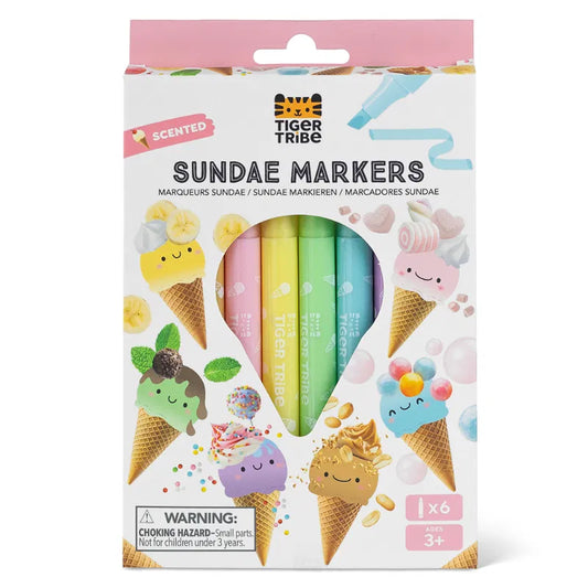 Tiger Tribe Scented Sundae Markers Ice Cream Scented Marker Pens Pack for Kids