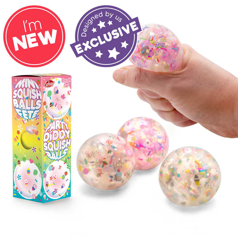 Scrunchems Party Diddy Squish Ball's 3 Pack