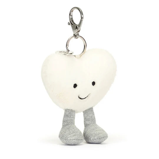 Jellycat Amuseables Heart Cream Bag Charm