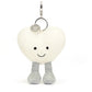 Jellycat Amuseables Heart Cream Bag Charm