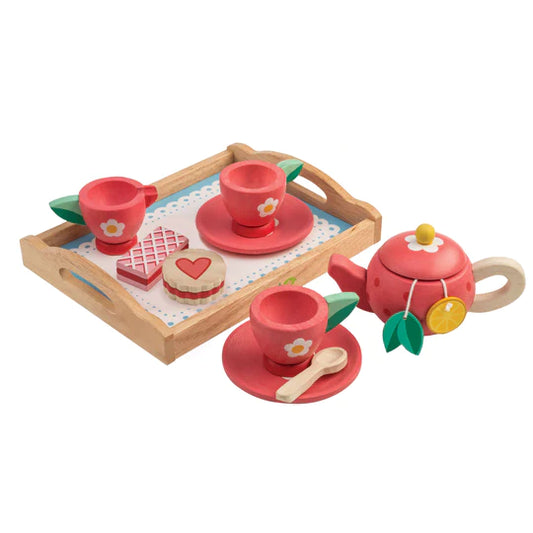 Tenderleaf Toys Wooden Tea Tray Set