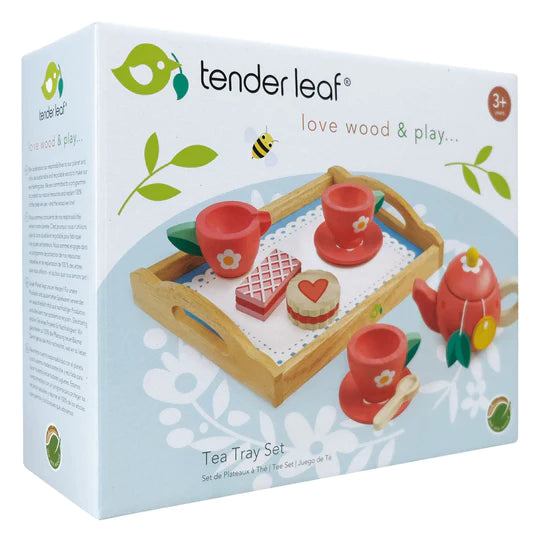 Tenderleaf Toys Wooden Tea Tray Set