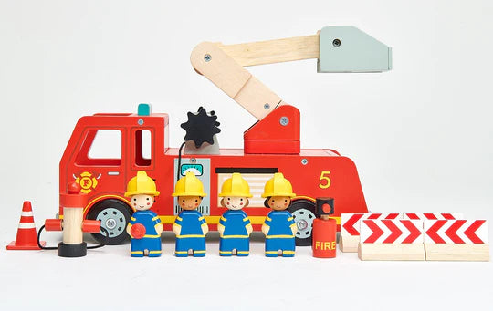 Tenderleaf Toys Wooden Fire Engine