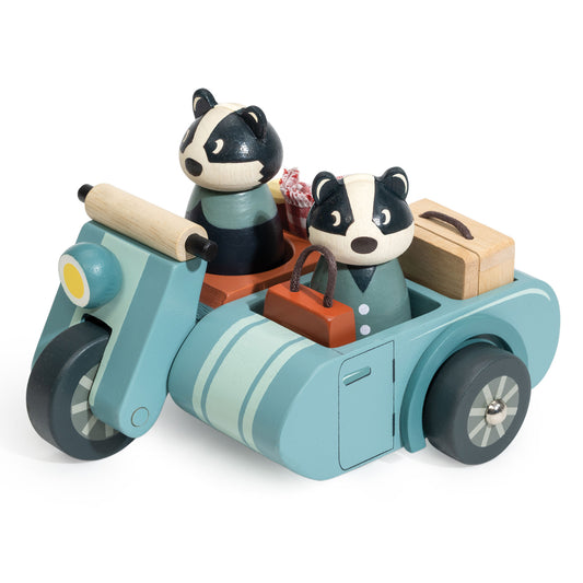 Tenderleaf Merrywood Tales Badger Picnic Motorbike Ride
