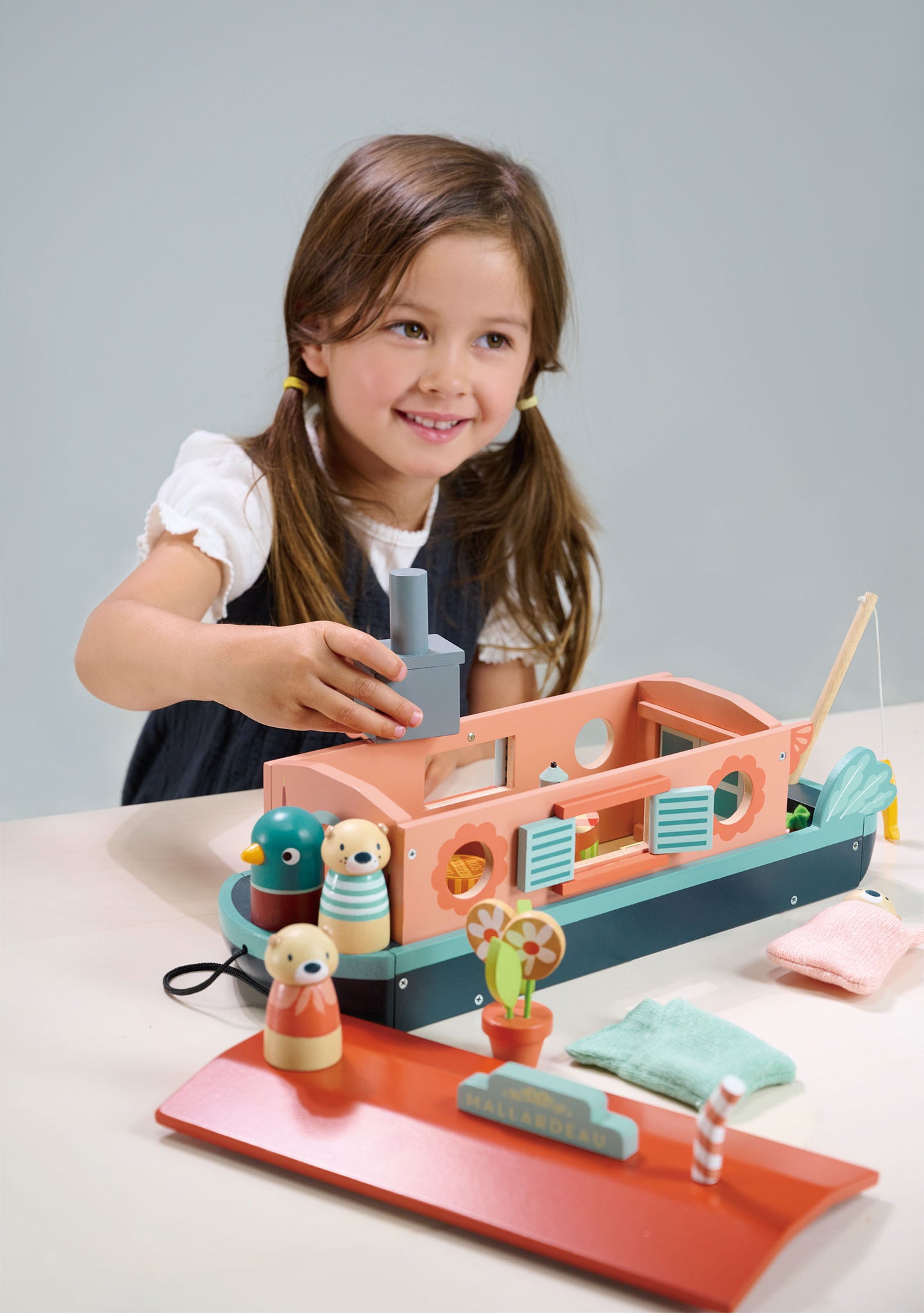 Little Otter Canal Boat by Tenderleaf Toys