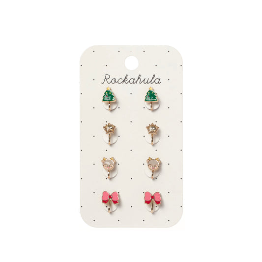 Rockahula - Jolly Christmas Clip On Earrings