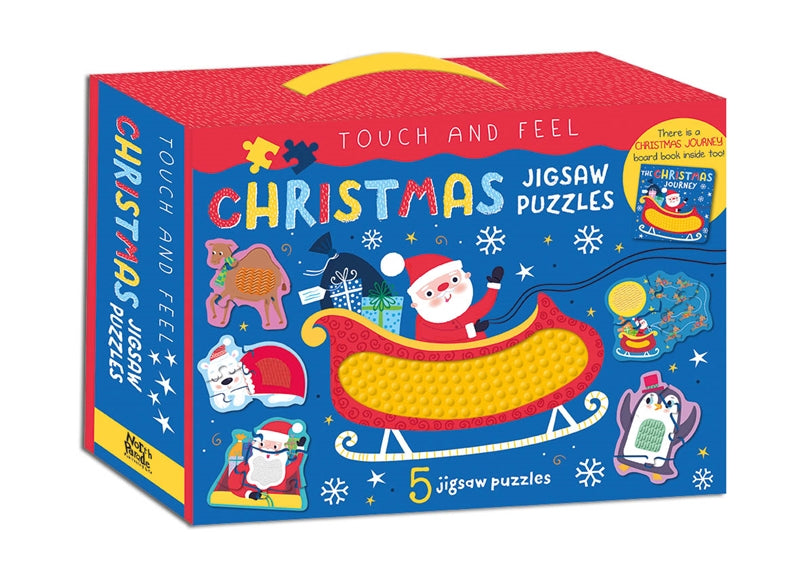 Christmas Touch And Feel Puzzle Book Set - Santa's Journey