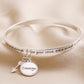 Bold and Brave' Meaningful Word Bangle Silver