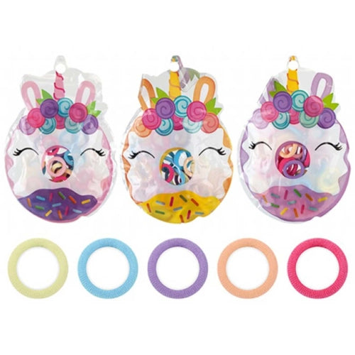 Unicorn Doughnut Hair Band Pouch 40pk