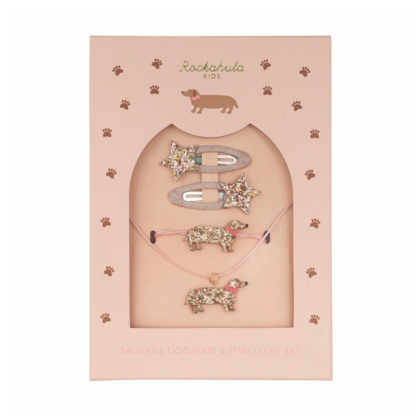 Rockahula - Sausage Dog Hair & Jewellery Set