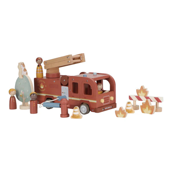 Little Dutch Wooden Fire Truck Set - Brand New Collection