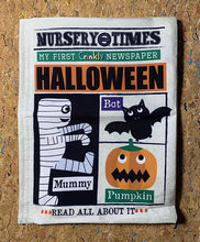 Load image into Gallery viewer, Nursery Times Crinkly Newspaper - Halloween Crinkly Times
