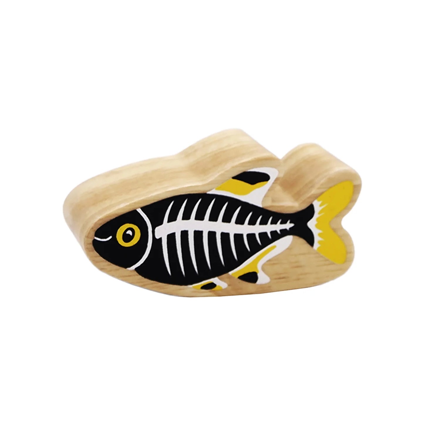 Lanka Kade Wooden Black & White X-Ray Fish Figure