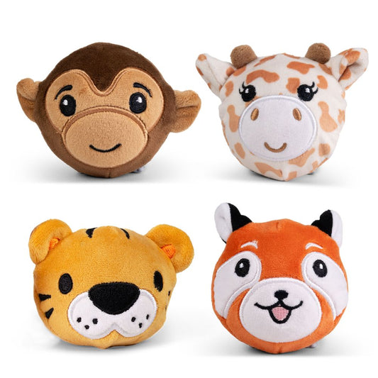 Safari Animals Bouncy Plushies Sensory Toys 1 Supplied