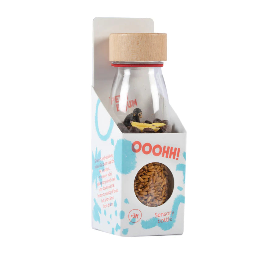 Petit Boum Monkey Sound Sensory Bottle